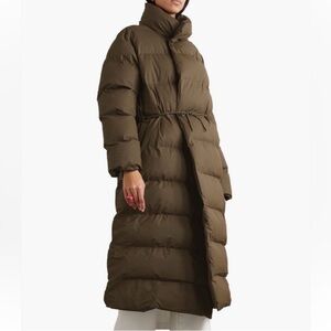 RAINS LONG PUFFER COAT xs/s